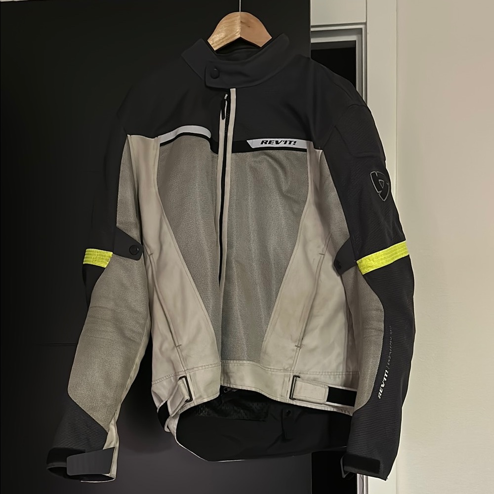 REV'IT! Black and Gray Motorcycle Jacket